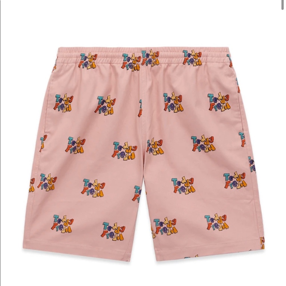 NIB Teddy Fresh Retro Logo Elastic Waist Shorts